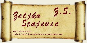 Željko Stajević vizit kartica